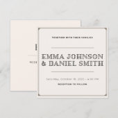 Terracotta & salie minimalistische bruiloft uitnod kaart (Voorkant / Achterkant)