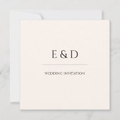 Terracotta & salie minimalistische bruiloft uitnod kaart (Achterkant)