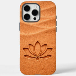  Terracotta Sand Lotus Flower Meditation iPhone 16 Pro Max Hoesje