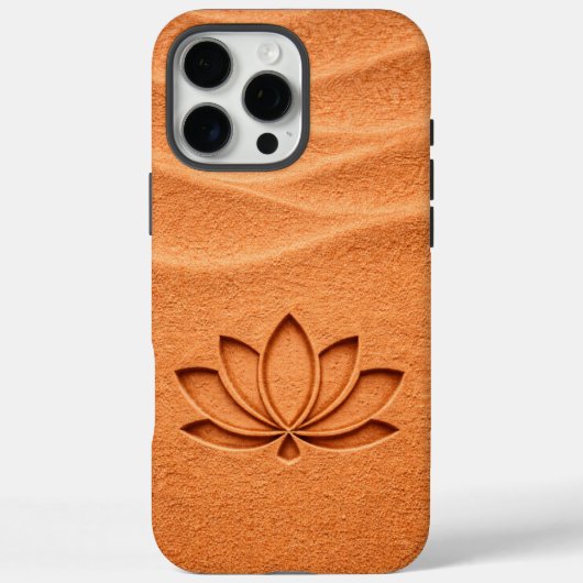 Terracotta Sand Lotus Flower Meditation Case-Mate iPhone Case (Achterkant)