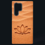 Terracotta Sand Lotus Flower Meditation Samsung Galaxy Hoesje<br><div class="desc">Embrace serenity with this terracotta-toned sand texture case, featuring a crisp, geometric lotus flower impression. Designed for the wellness and meditation enthusiast, this high-contrast relief art brings a tactile, grounded feel to your everyday tech. Sized perfectly for modern flagship phones with a bottom-weighted layout to ensure the design remains clear...</div>