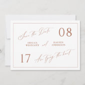 Terracotta Save the Date Wedding Aankondiging (Voorkant)