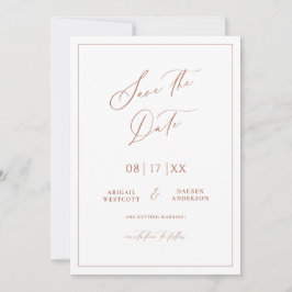 Terracotta Save the Date Wedding Aankondiging