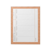 Terracotta Scallops Weekly Planner Notepad Notitieblok (Linkerzijde)