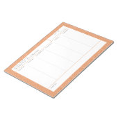 Terracotta Scallops Weekly Planner Notepad Notitieblok (Schuin)