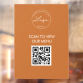 Terracotta Scan Me QR Code Prijslijst Menu Bord Raamsticker (Vel 2)