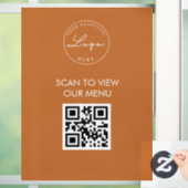 Terracotta Scan Me QR Code Prijslijst Menu Bord Raamsticker (Huis)