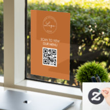 Terracotta Scan Me QR Code Prijslijst Menu Bord