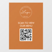 Terracotta Scan me QR - Menu Prijslijst Raamsticker (Vel)