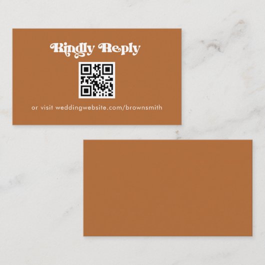 Terracotta Scan naar RSVP-kaarten Informatiekaartje (Voorkant / Achterkant)