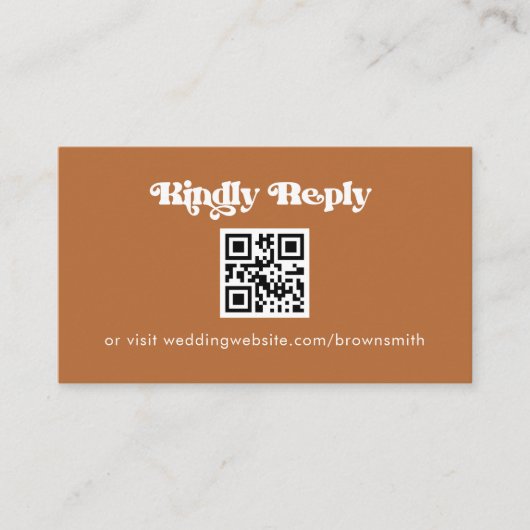 Terracotta Scan naar RSVP-kaarten Informatiekaartje (Voorkant)