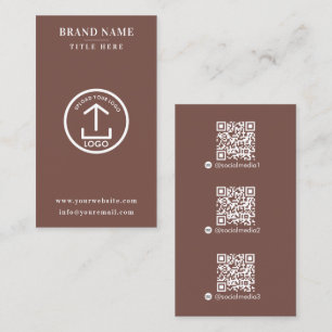 Terracotta scanbare digitale contact QR-code Logo Visitekaartje