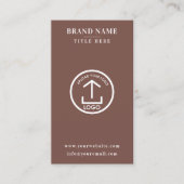 Terracotta scanbare digitale contact QR-code Logo Visitekaartje (Voorkant)