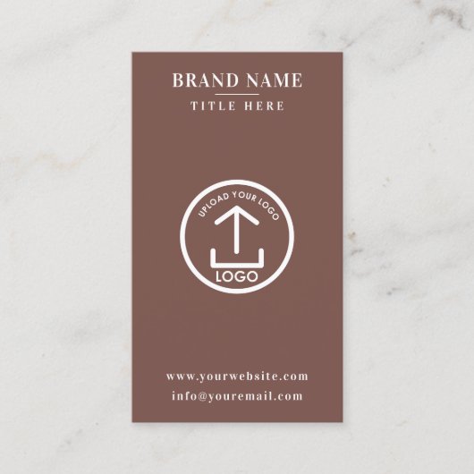 Terracotta scanbare digitale contact QR-code Logo Visitekaartje (Voorkant)