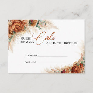 Terracotta schat hoeveel kurken er in de fles zitt informatiekaartje