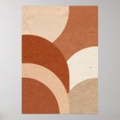 Terracotta Schelp Boog Poster | Boho Aardse Kunst (Voorkant)