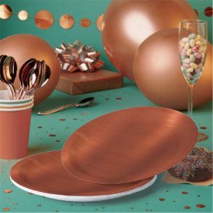 Terracotta Schitterende Ombre Papieren Bordje