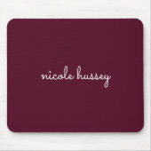 terracotta schrift | Stijlvol monogram Modern Muismat (Voorkant)