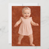 Terracotta Scoop Ice-Cream Cake Foto Verjaardag Kaart (Achterkant)