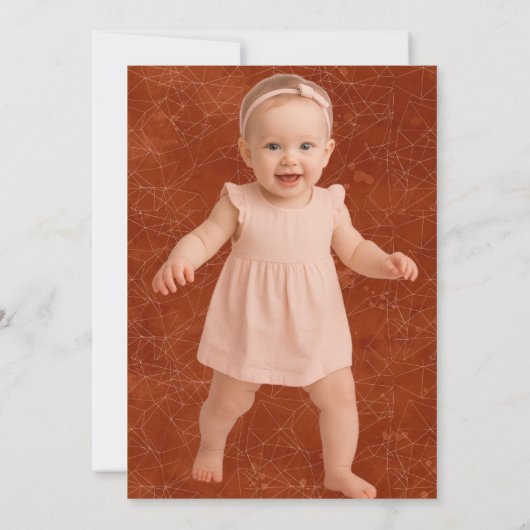 Terracotta Scoop Ice-Cream Cake Foto Verjaardag Kaart (Achterkant)