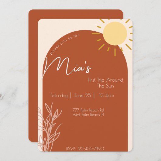 Terracotta Script 1st Trip rond de zondag Kaart (Voorkant / Achterkant)