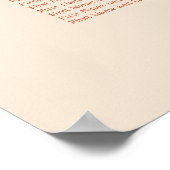 Terracotta Script 6 Tafel Trouwstoelindeling Poste Poster (Hoek)