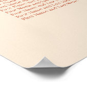 Terracotta Script 8 Tafel Trouwstoelindeling Poste Poster (Hoek)
