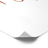 Terracotta Script Bruids Brunch Welkomstbord Poster (Hoek)