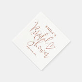 Terracotta Script Calligraphy-Vrijgezellenfeest Servet (Hoek)