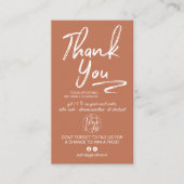 Terracotta script foto logo orde dank u visitekaartje (Voorkant)