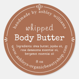 TerraCotta Script Handgemaakte Lichaamsboter Label