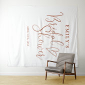 Terracotta Script Vrijgezellenfeest Foto Achtergro Wandkleed (In Situ (horizontaal))