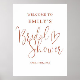 Terracotta Script Vrijgezellenfeest Welkomstbord Poster