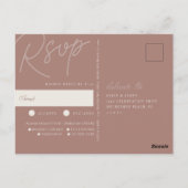 Terracotta | Script Watermerk Meal Choice RSVP Briefkaart (Achterkant)