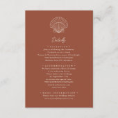 Terracotta Seashell Strand Bestemming Bruiloft Informatiekaartje (Voorkant)