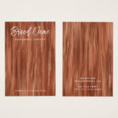 Terracotta shades pushstrokes oorkaart visitekaartje (Voorkant /achterkant)