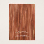 Terracotta shades pushstrokes oorkaart visitekaartje (Achterkant)