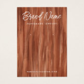 Terracotta shades pushstrokes oorkaart visitekaartje (Voorkant)
