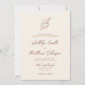 Terracotta Shell Strand Ocean Bestemming Bruiloft Kaart (Voorkant)