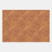 Terracotta Shimmer Geometric Inpakpapier Vel (Voorkant)