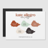 Terracotta Sienna Mint & Beige Color Palette Kaart (Voorkant / Achterkant)