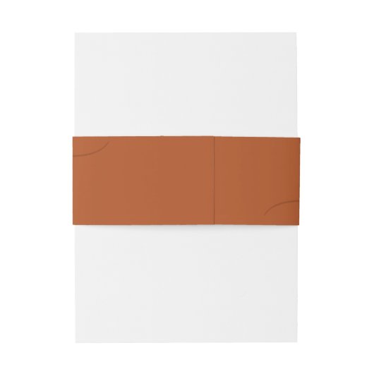 Terracotta Signature Script Name Date Wedding Uitnodigingen Wikkel (Achterkant Voorbeeld)