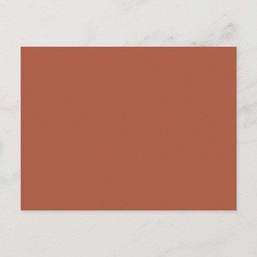 Terracotta Signature Wedding Save the Date Kaart (Achterkant)