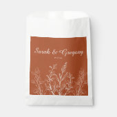 Terracotta Simple Boho Floral Bedankzakje (Voorkant)