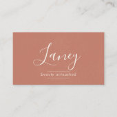 Terracotta Simple Elegant Boho Beauty Professional Afsprakenkaartje (Voorkant)