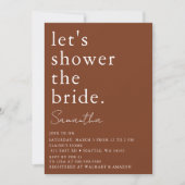 Terracotta Simple Elegant Modern Vrijgezellenfeest Kaart (Voorkant)