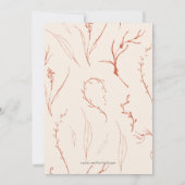 Terracotta Simple Modern Arch Photo Wedding Invita Kaart (Achterkant)