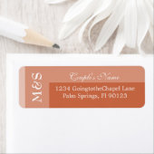 Terracotta Simple Modern Chic Script Weduwlabel Etiket (Insitu)
