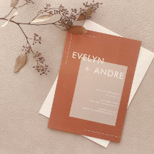 Terracotta Simple Modern Minimalist Wedding