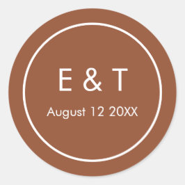 Terracotta simple ronde sticker